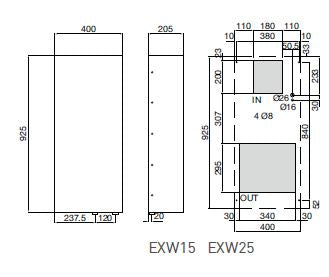 Cosmotec EXW25 Air to Water Indoor Heat Exchanger