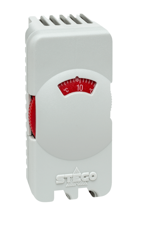 White electronic device with red display on a white background