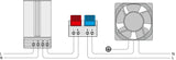 Diagram of a heating system with components labeled.