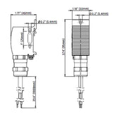 Black on white technical diagram with dimensions.