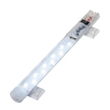 T8 LED tube light with fixtures on a white background