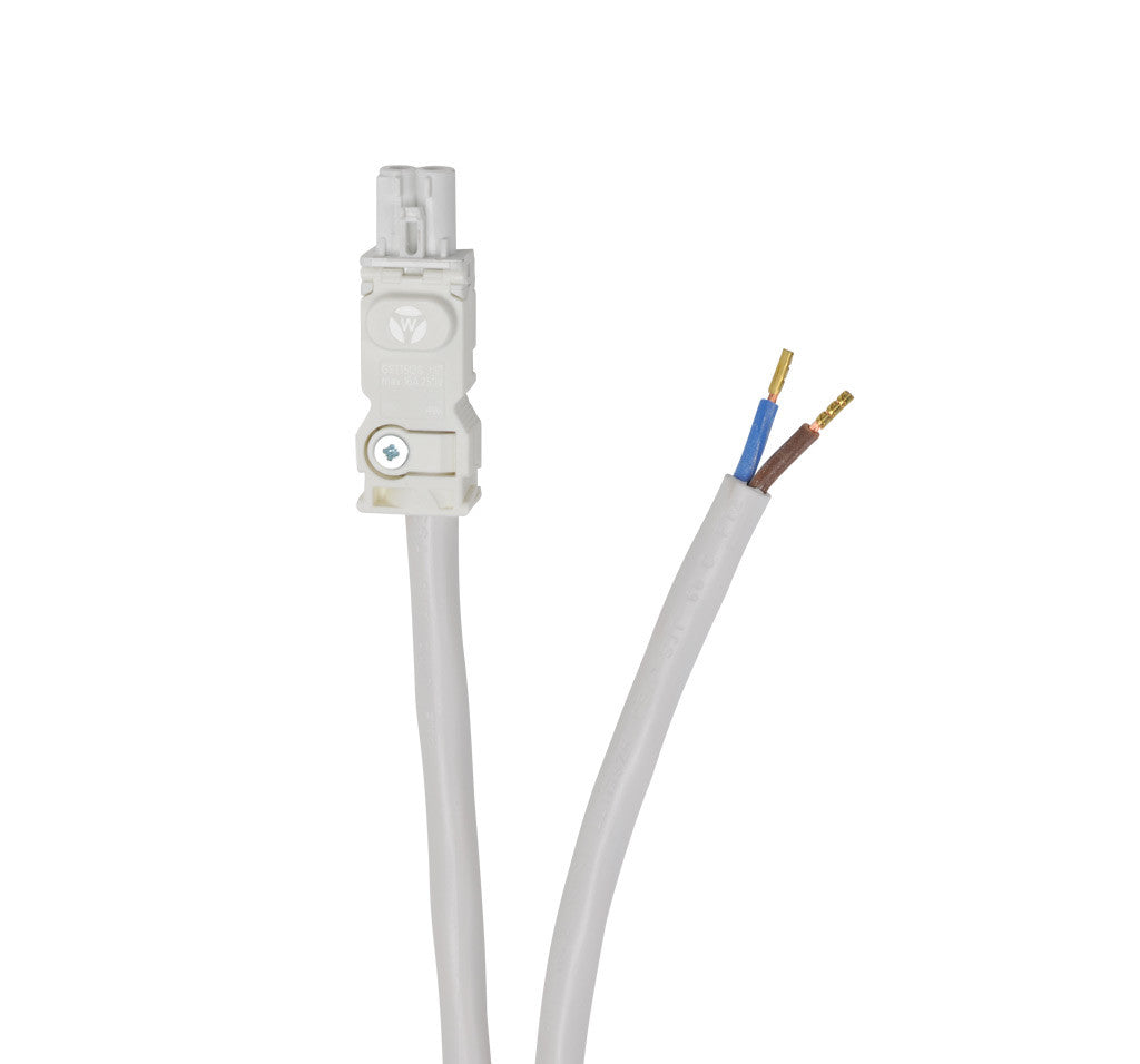 Medical cable with connector on a white background