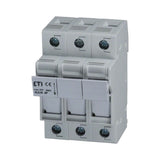 Electrical circuit breaker with ETI branding on a white background.