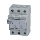DIN Rail Fuse Holder 1-3 Pole 50A 600V 14x51mm Fuse