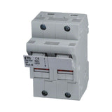 Electrical circuit breaker with ETI branding on a white background.