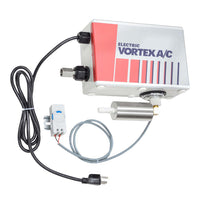 Electric Vortex A/C unit with wiring on a white background
