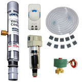 Collection of Vortex cooling system components on a white background