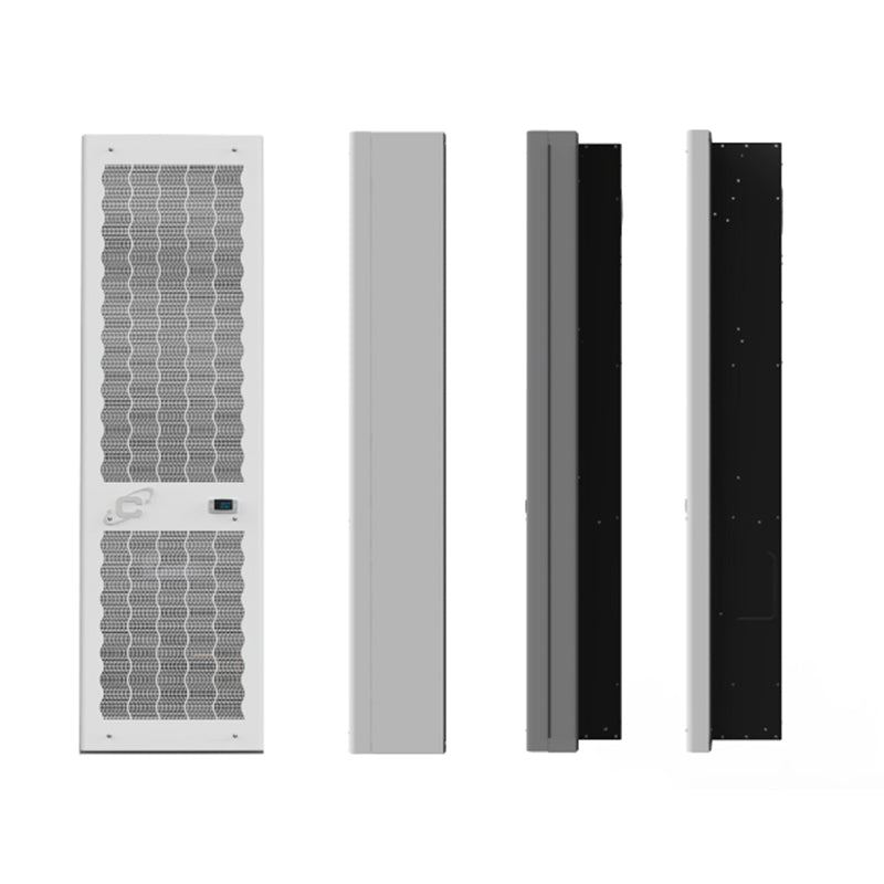 Set of four rectangular panels in different colors on a white background