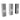 Three vertical air conditioners on a white background
