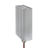 Silver heater on a white background.