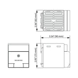 Black on white technical diagram with labeled dimensions.
