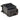 Black electronic component with cooling fins on a white background