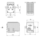 Black on white technical drawing of a 'Stego' radiator with dimensions labeled.