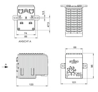 Black on white technical drawing of a 'Stego' radiator with dimensions labeled.
