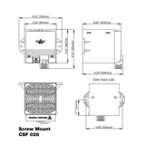 Black on white technical drawing of a DIN rail mount with labeled dimensions.