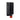 Black electronic heater with red Thermostat on a white background.