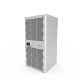 White electronic device with a grid pattern on a white background