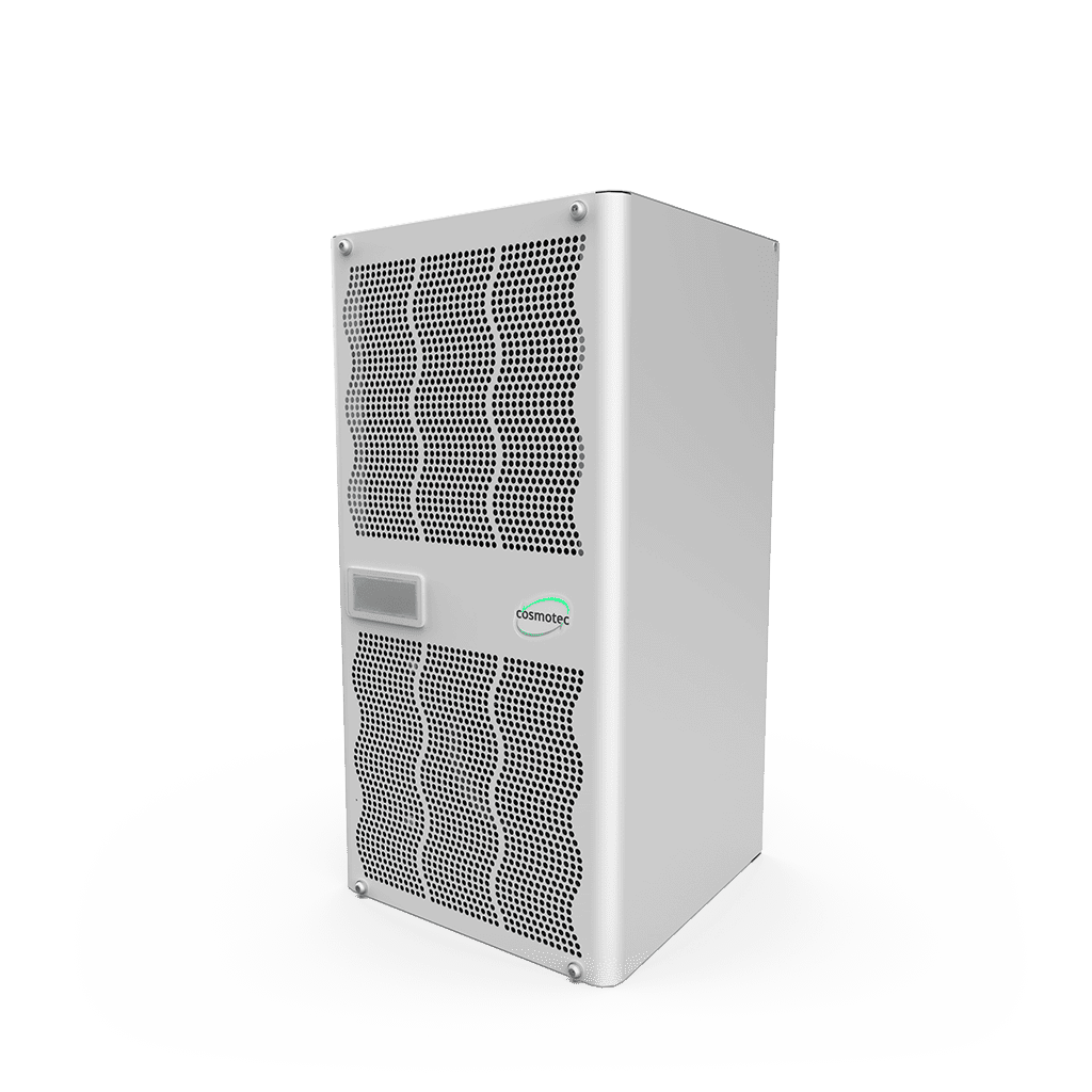 White electronic device with a grid pattern on a white background