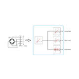 Diagram of a sensor or electronic component with labeled parts on a white background