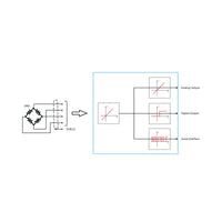 Diagram of a sensor or electronic component with labeled parts on a white background