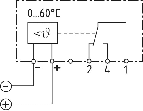 Black on white schematic diagram of a electronic component with labels and numbering.