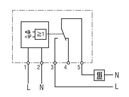Wiring diagram for Hygrotherm.