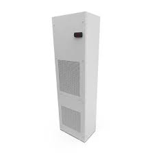Tall white AC Unit on a white background