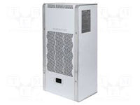 Tall white air purifier on a white background