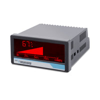 Digital meter with red display and 'moTrona' branding on a white background