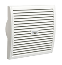 White wall-mounted air vent with a brand logo on a black background.