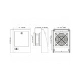 Outdoor Enclosure Filter Fan Lockable Door Weather Resistant 14 CFM