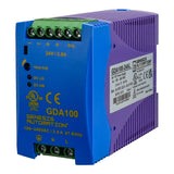 Blue and purple power supply unit with Genesis Automation branding on a white background