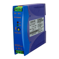Blue and purple electronic module with Genesis Automation branding on a white background