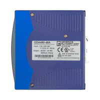 Blue electronic device with Genesis Automation label on a white background