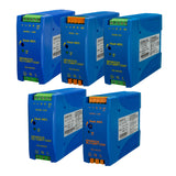 Six blue electronic devices with Genesis Automation branding on a white background