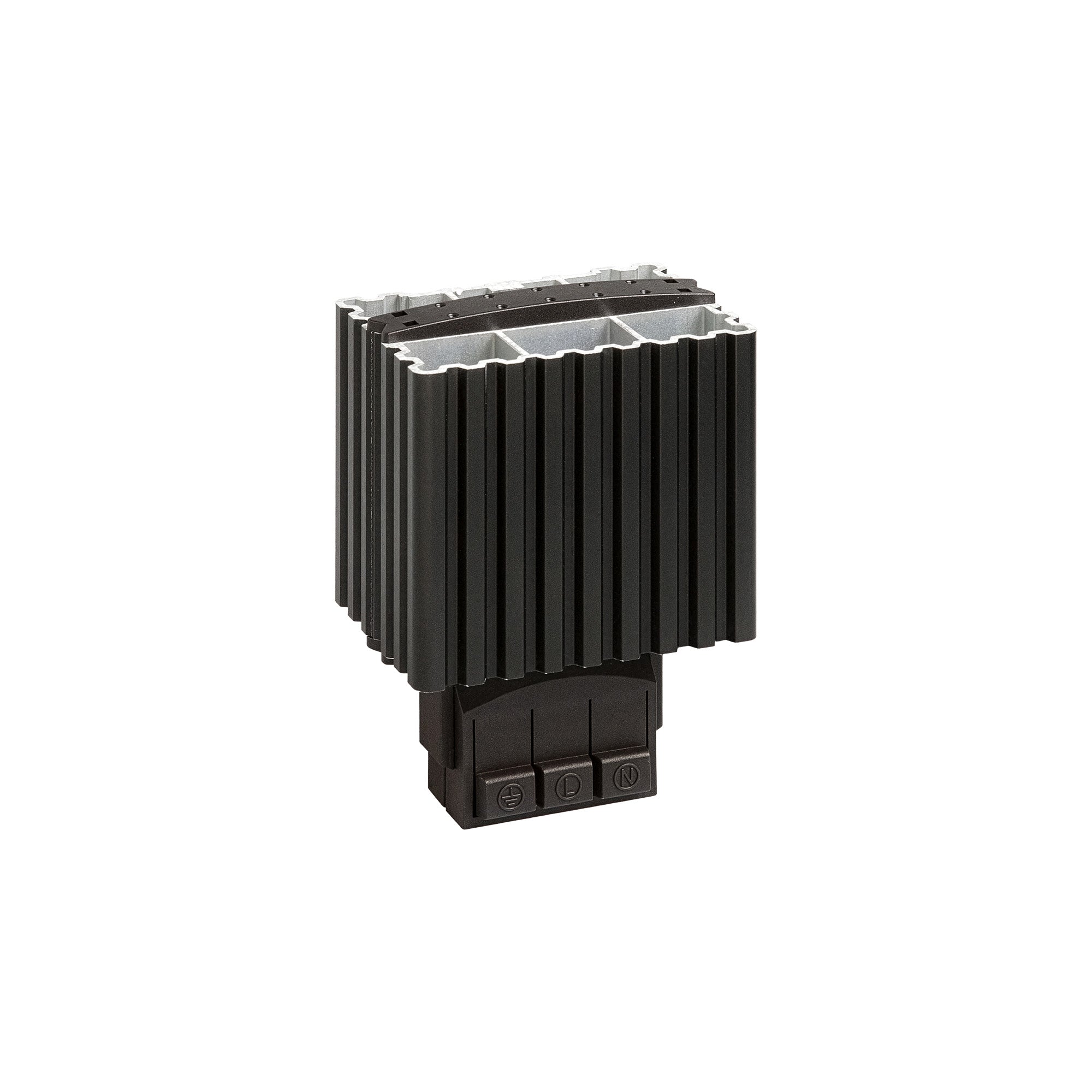 Black metal bracket on a white background