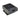 A black space saving enclosure PTC fan heater with a grid-like design on the front and a red switch on top.