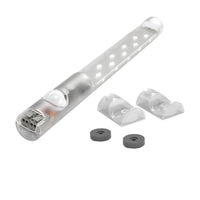 White LED light bar with mounting brackets on a white background