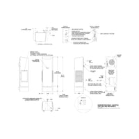 Technical drawing or blueprint of a mechanical system with labeled components and dimensions.
