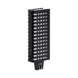 Black rectangular heater with grid design on a white background