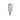 Metallic device with a red light on a white background.