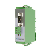 Green electronic module with 'moltrona' branding on a white background