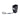 Black fan heater with wiring on a white background.