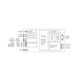 Block diagram of a system with various components and their connections on a white background.