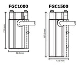 Cirrus 40  FGC Inline DIN Rail Enclosure PTC Fan Heater 60W to 200W