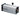 A silver PTC fan heater with a DIN rail clip, designed for heating within electrical housings such as control cabinets.