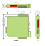 Motrona IT210  DIN Rail Mount Level Converter Directional Decoder and Programmable Pulse Divider