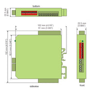 Motrona IT210  DIN Rail Mount Level Converter Directional Decoder and Programmable Pulse Divider