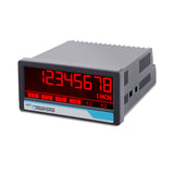 Digital display with red LED numbers on a white background