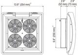 High Efficiency Roof Top Mount Enclosure Filter Fan  115V and 230V A/C 200 to 1000 CFM